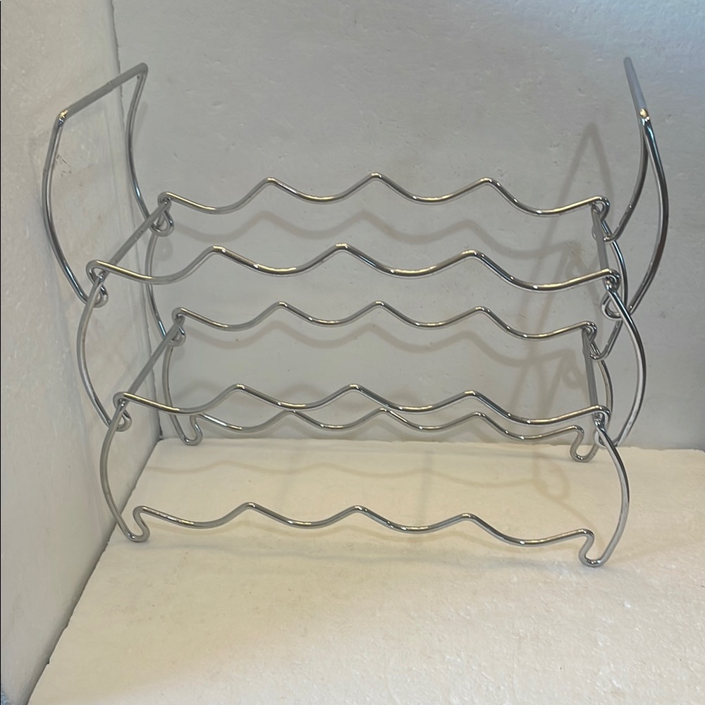Silver Metal Wine Rack 3 tier holds 12 bottles organizer space saver